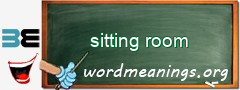 WordMeaning blackboard for sitting room
